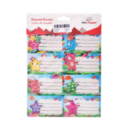 ADESIVO ETIQUETA ESCOLAR INF.C/40UN WPE20001